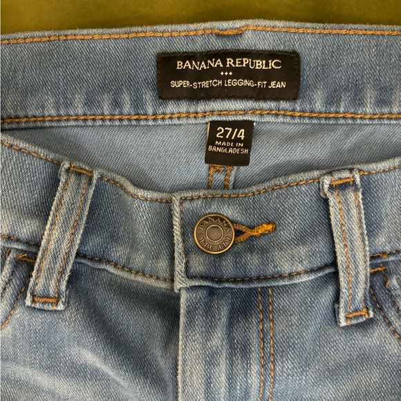 NWOT Banana Republic Super Stretch Denim High Rise Skinny Leggings Sz 4 27 - Picture 5 of 10